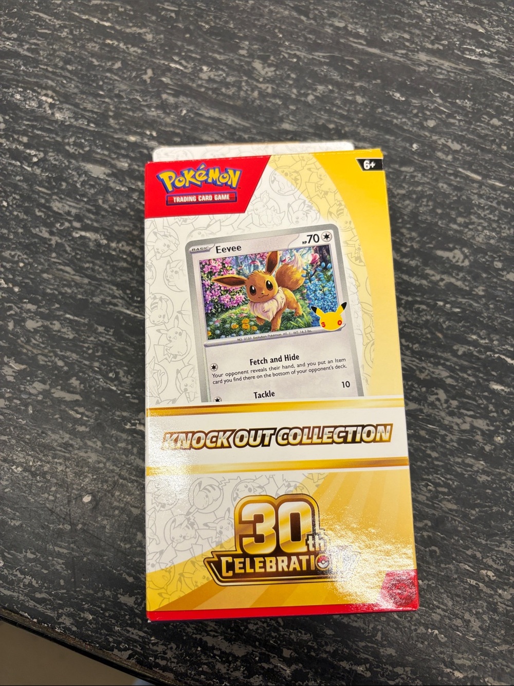 Pokemon Eevee Knock Out Collection Party Box - Yellow & Red